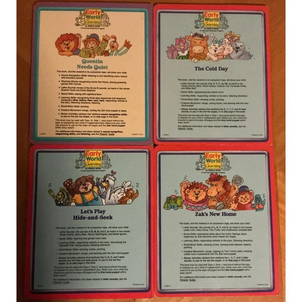 Lot‎ Of 4 1987 Early World Of Learning By World Book, Hard Cover